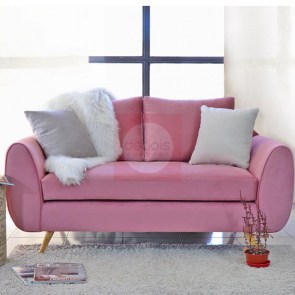 Sillón nórdico escandinavo Dupre dos cuerpor pana pink